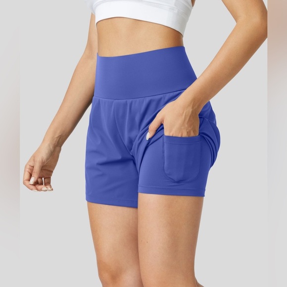 Halara Super High Waisted Back Pocket & Side Hidden Pocket Yoga Shorts| NEW/NWOT - Picture 3 of 11